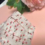 【ご好評により♬】内布交換簡単マスク⭐︎お花つぼみピンク柄《やわらか不織布付き》