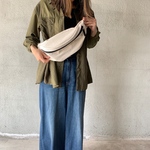 <受注製作>waist bag(キナリ) 