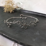 専用ページ🪞made to order🪞【silver】よつば花びらレースのブレスレット