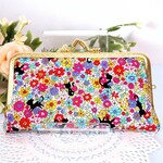 花と猫🌷🐈️がま口ミニ財布👛カード入れ  