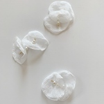 new!【4pcs white】シンプルシフォンタッセル