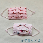 耳が痛くなりにくい小学生用立体マスク 2枚セット女の子