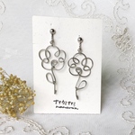 silver【絵本のお花】お花のワイヤーアクセサリー