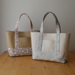 ★N様オーダー品★ リバティ May Morris（メイ・モリス）＆Small Sus（スモール・サス）のデイリートートバッグ（Mサイズ）