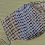 メンズ立体マスク　格子柄