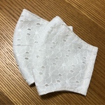 [値下げ中]豪華総レースと柔らかガーゼde シンプル大人用立体マスク2点セット