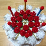 「mhmcmiさまオーダー品♪」ろうそく付き♪16㎝いちごのホールケーキ