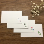 パステルカラーのミニメッセージカード　4枚セット　【紙刺繍】