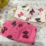 【再】幼児涼しい2点セット❤️夏用キラキラリボン可愛い子ども用立体ますく⭐️ボタニカル完成品幼児〜小学校低学年(ゴムは調節できます) 