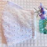 夏用 コットンレース ダブルガーゼ White 白 立体 マスク ノーズワイヤー入り 1枚 