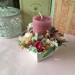 * Rose pink x Candle  Arrangment * キャンドルリース　アレンジメント　