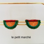スイカのイヤークリップ