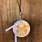 ★再販★あまびえ様とさんぐぁ（水色×薄紫）のお守りストラップ