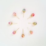 マーブル✻ドロップピアス＊ゴールド