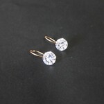 キュービックジルコニア × HOOP : ノンホールピアス（K14GF変更+600円)