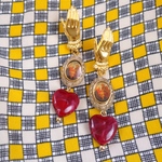 再♡ハンド ハート ピアス