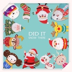 【W1】上質な刺繍アイロンワッペン  4枚★merry Christmas Bセット　クリスマス　サンタクロース