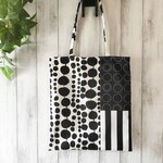 大人かわいい    トートバッグ    ぺたんこトート    モノトーンde