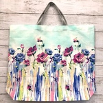 トートバック　薔薇　マチ付き
