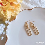 リングチェーンゴールド シンプルピアス/イヤリング サージカルステンレス ニッケルフリー  nonoacs