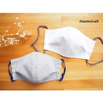 やや様専用：夏用マスク*風通しよく涼しいちぢみの立体布マスク*