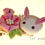 〈つまみ細工〉ハンドメイド髪飾り 梅/桜/★ウサギ ピンク　ブローチ&クリップ2way★卒業式七五三浴衣和装着物振袖ひな祭り雛祭り