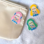 アマビエ様 (ピンク) ブローチ ＊再販