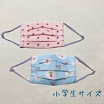 耳が痛くなりにくい小学生用立体マスク 2枚セット女の子