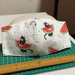 立体布マスク　スイカ猫　マスクキット