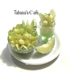 hand  made ミニチュア　ドールハウス      丸ごとメロンゼリー