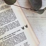 送料無料✴︎アレルギー対応✴︎再販2♡metal black 立体 蝶々S♡ピアス・イヤリング