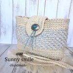 夏のおさんぽ 2wayバッグ[ホワイト×スカイブルー]