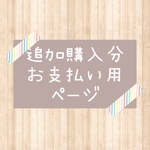 追加購入分お支払い用ページ