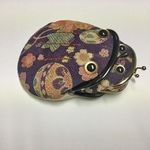 カエル ケロがま口 親子☆薄紫てまり☆