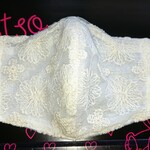 夏用手作り立体マスク  レース(キナリ)