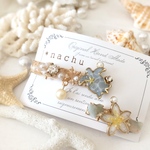 海のミニヘアクリップセット＊B