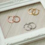 【990SALE★】金属アレルギー対応で安心★医療用サージカルステンレス　ムーンピアス 20mm フープ 月【1セット価格】