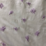 紫の刺繍生地
