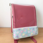 新柄入荷＊再販【受注製作】女の子向け♡切替柄と縁取りが選べる＊透明ランドセルカバー