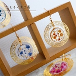 【片耳OK】選べる4色＊丸いお花の宝石箱ピアス＆イヤリング