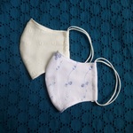 夏もさわやか　レース刺繍・ダブルガーゼ・マスク　②枚