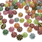 6mm 100個☆ミックス☆アクリル製 ビーズロンデル