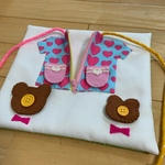  〈再販〉手作り・布・よくばり知育玩具・水色・ハート・くまちゃん