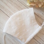 夏にぴったり！コットンレース☆洗える大人用立体布マスク　コットンレース/ガーゼ