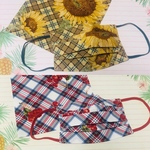 新作🌻🍒夏先取り！ひまわり&さくらんぼ　プリーツマスク