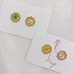 【小ぶり ドライフラワーイヤリング／ピアス❁⃘】