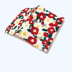 ブックカバー 文庫本サイズ 椿に猫 オフホワイト