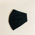 綿地シンプル黒マスク