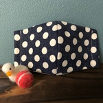 レトロなドット柄　子ども用立体マスク　(小学生向け) 男の子　女の子　ナチュラル