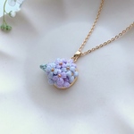 大きな紫陽花ネックレス＊まっすぐ＊